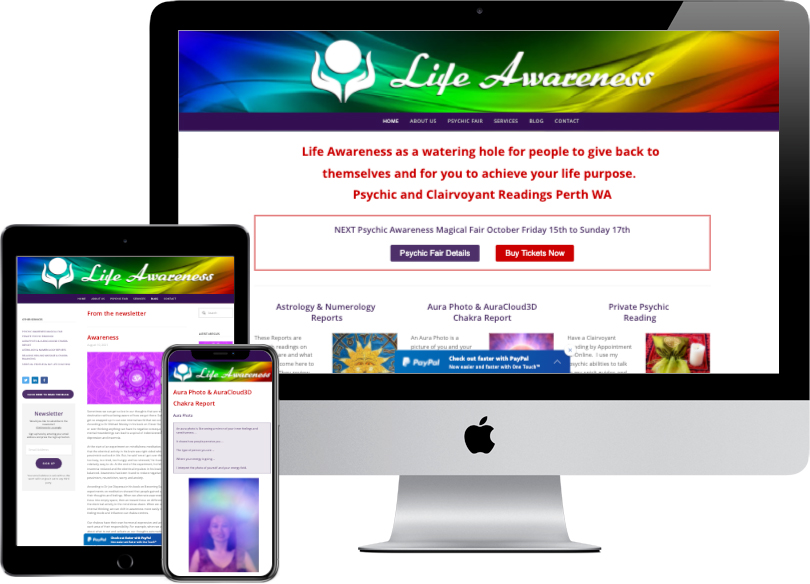 Life Awareness website - designed by accurate expressions