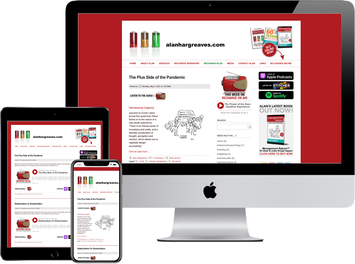 Alan Hargreaves: website upgrade designed by accurate expressions
