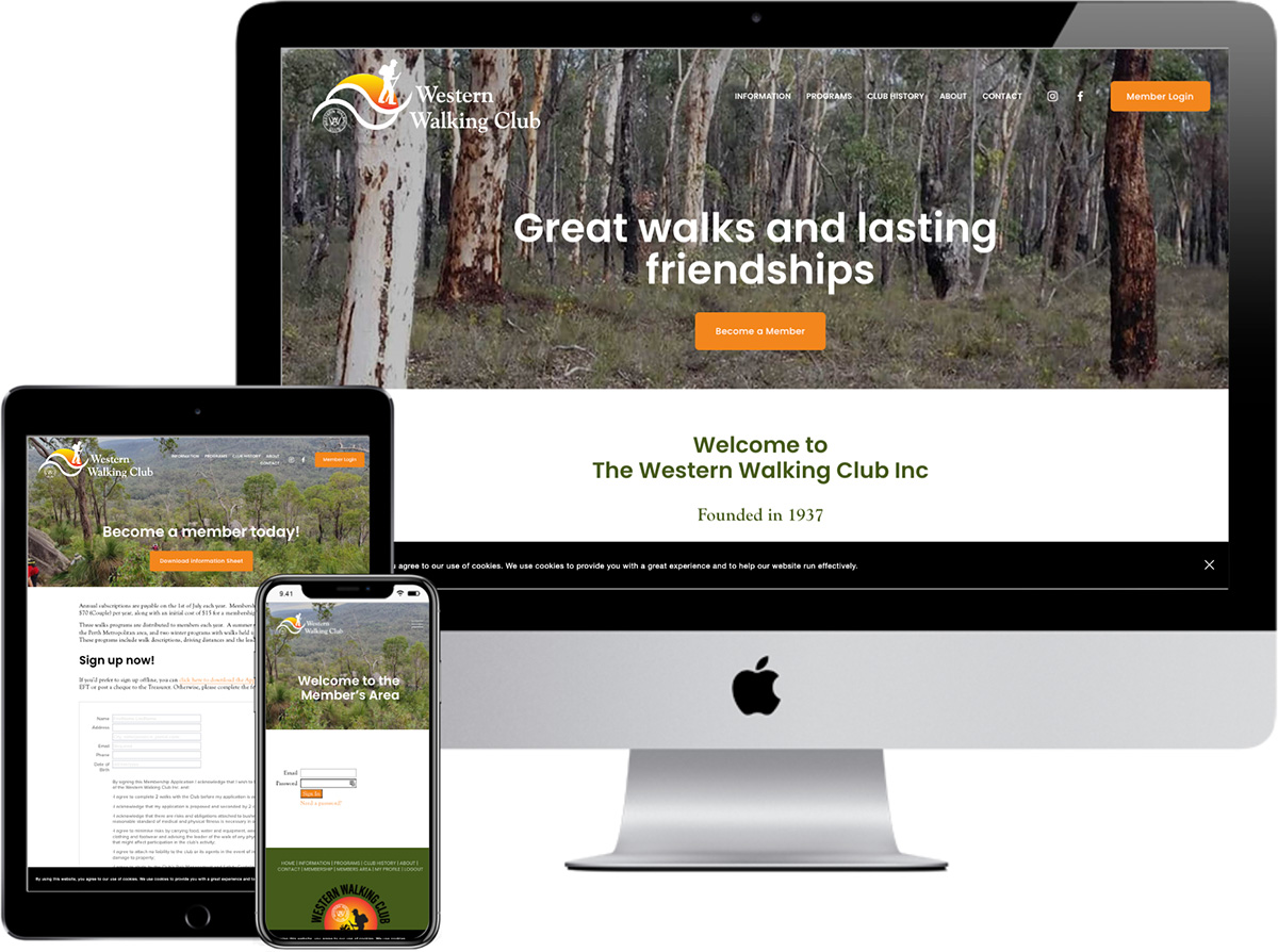 Western Walking Club | website by accurate expressions