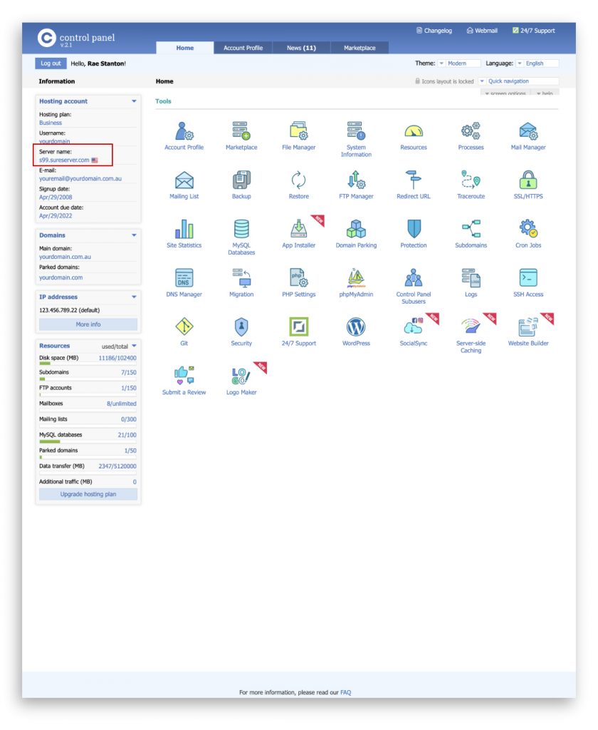 Control Panel - Group Layout