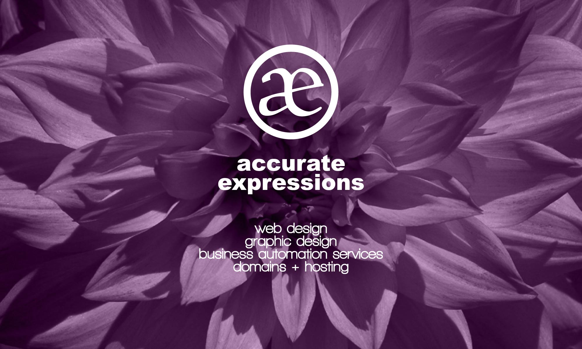 accurate expressions | web design | graphic design | business automation services | domains and hosting