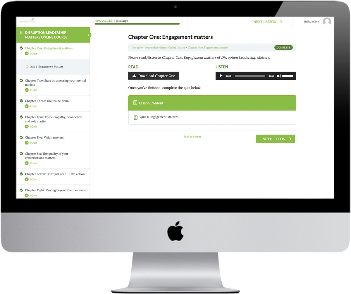 Gary Ryan - Disruption Leadership Matters Online Learning Course - website by accurate expressions