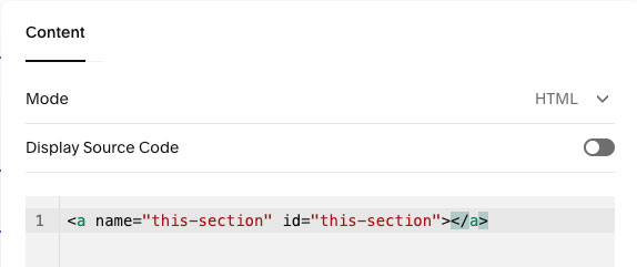 Squarespace Anchor Link Code | accurate expressions