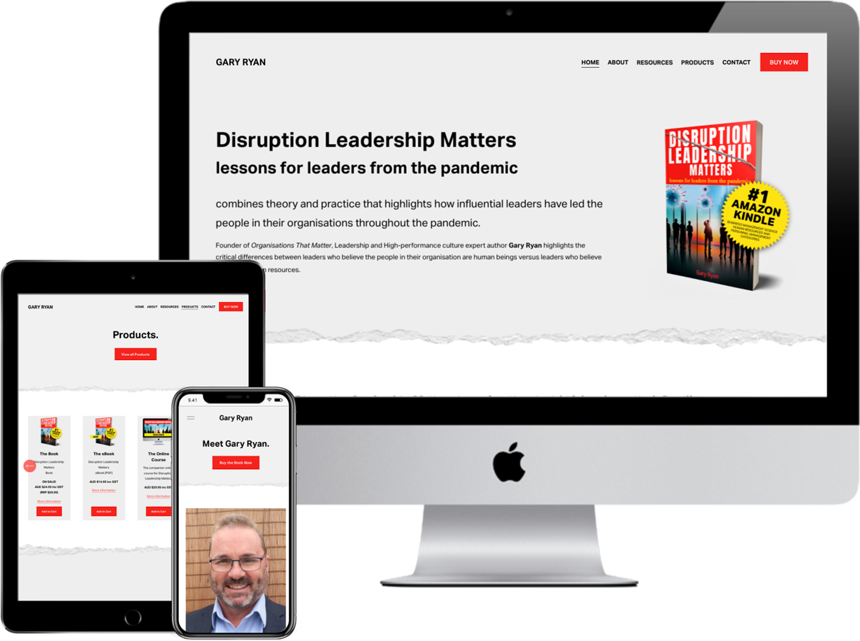 Gary Ryan - Disruption Leadership Matters - website by accurate expressions