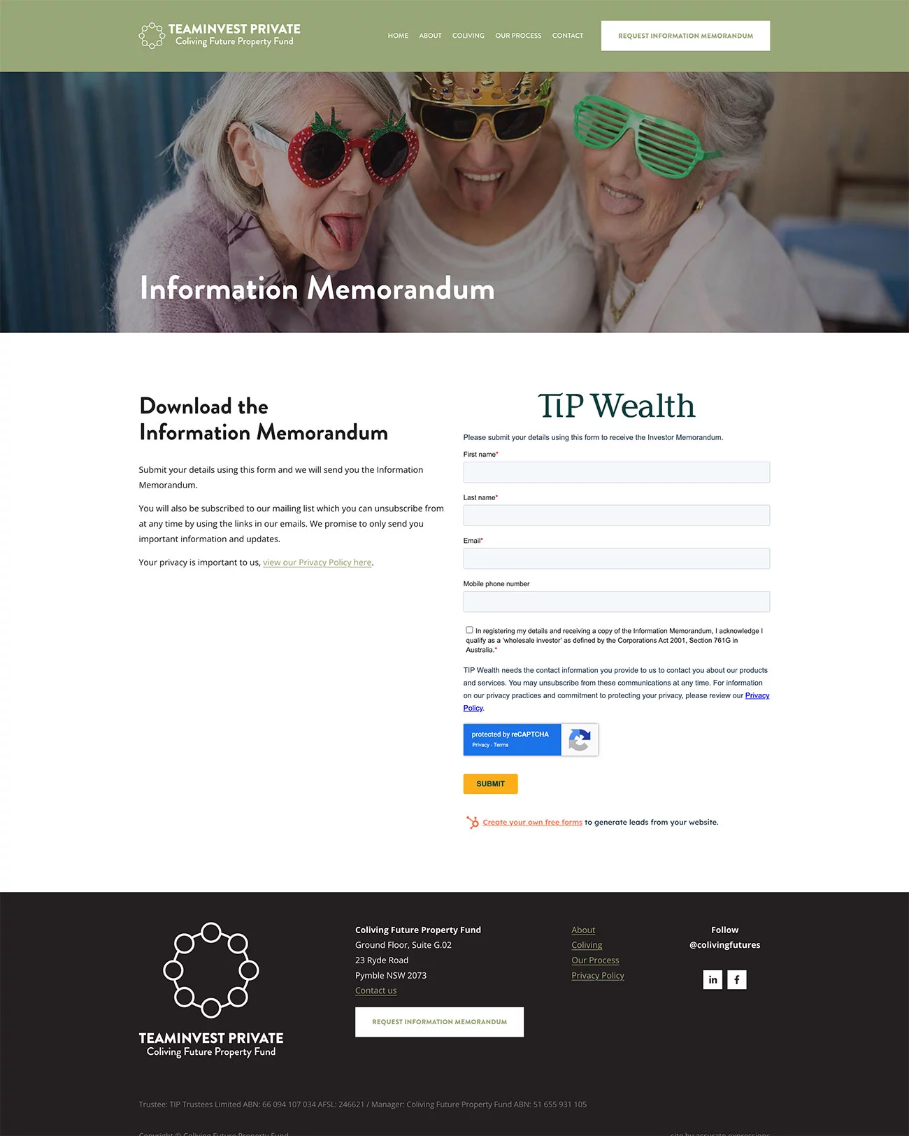 Coliving Futures website mockup | web design by accurateexpressions