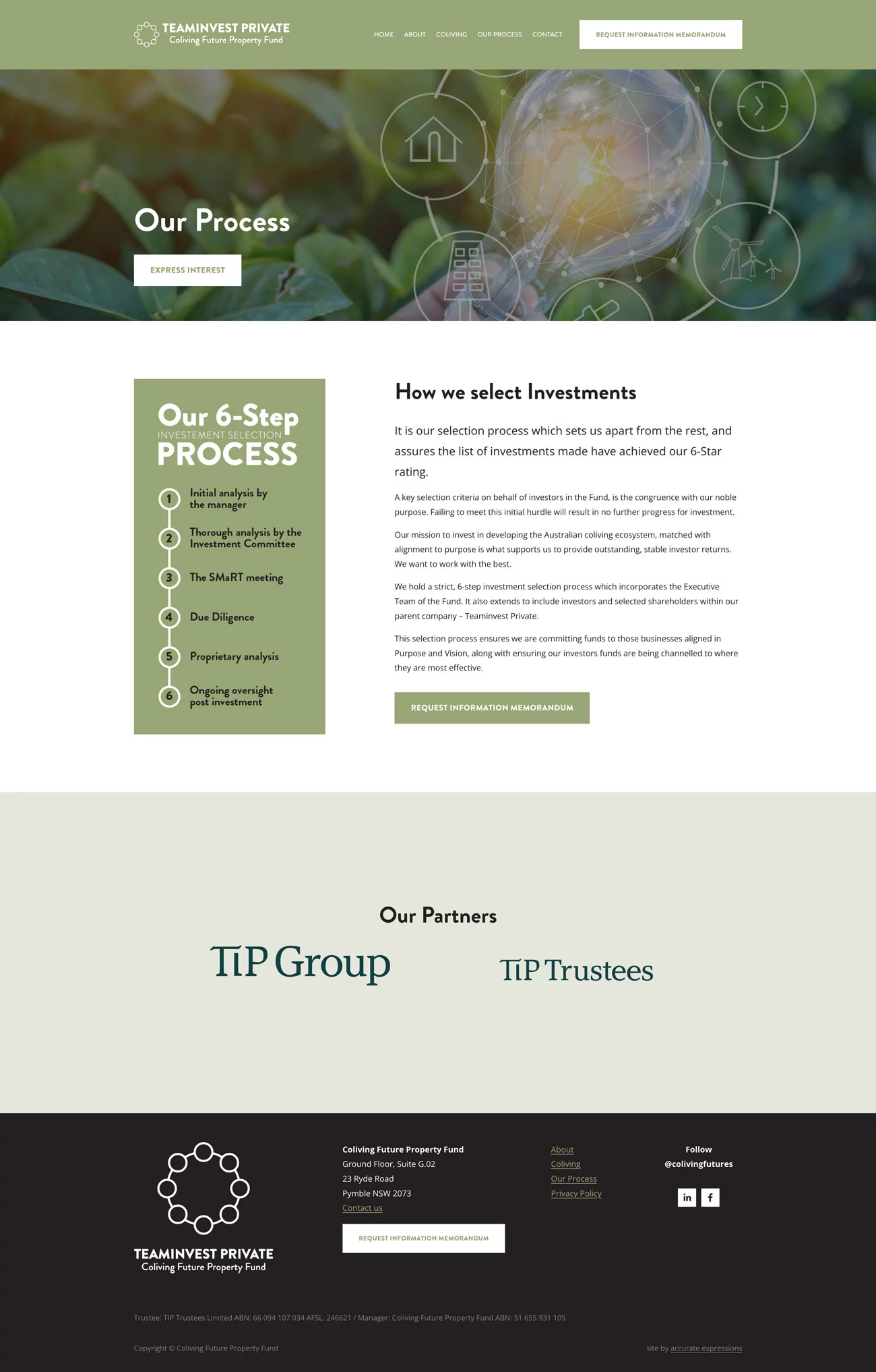 Coliving Futures website mockup | web design by accurateexpressions
