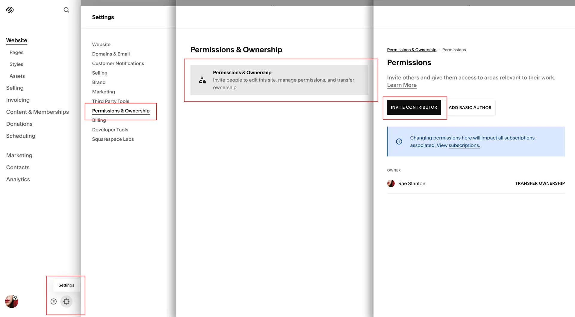 Invite Contributor | Squarespace Help from accurate expressions