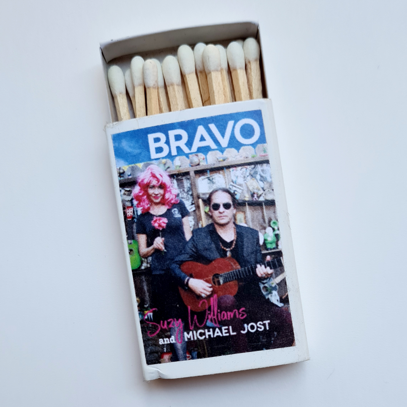 Suzy Williams + Michael Jost "Bravo" | matchbook design by accurate expressions