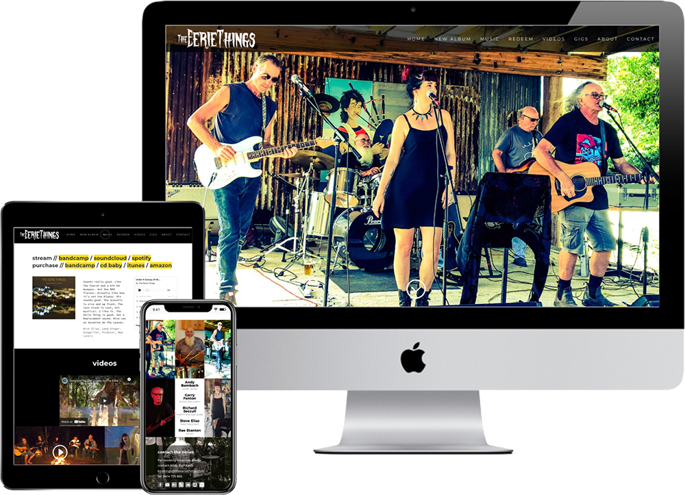 The Eerie Things | website design by accurate expressions