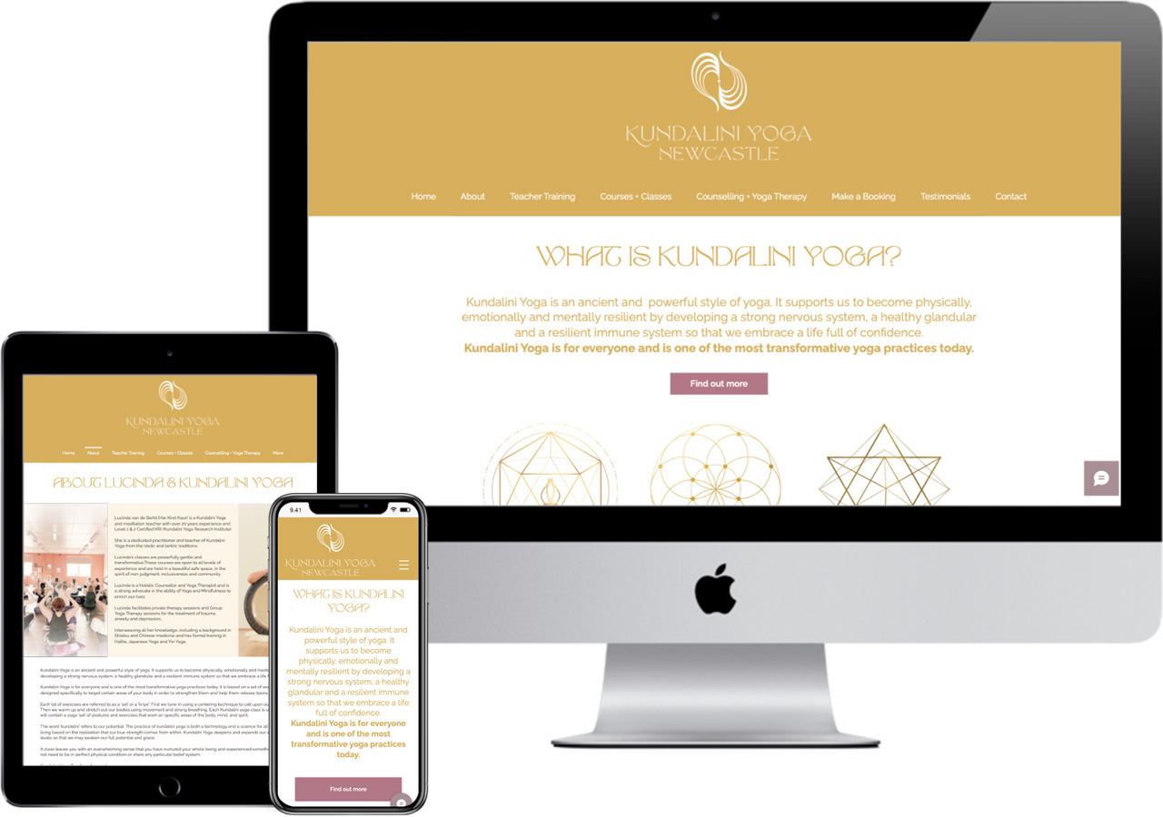 Kundalini Yoga Newcastle | website design by accurate expressions
