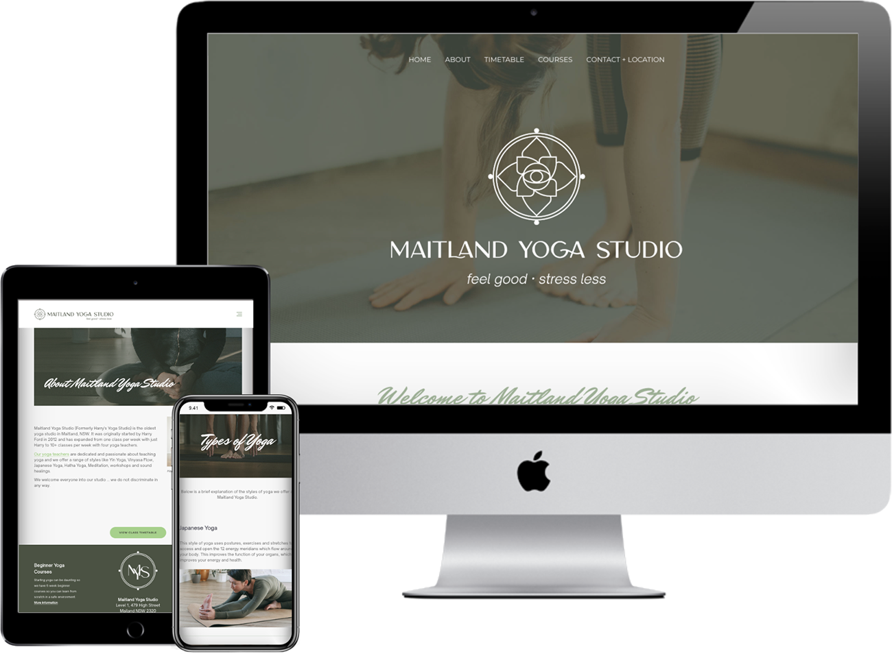 Maitland Yoga Studio | website design by accurate expressions