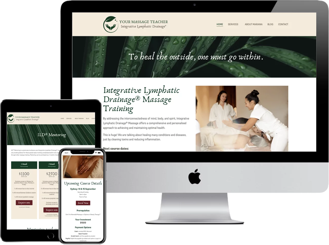 Your Massage Teacher | website design + build by accurate expressions